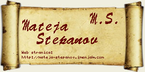 Mateja Stepanov vizit kartica